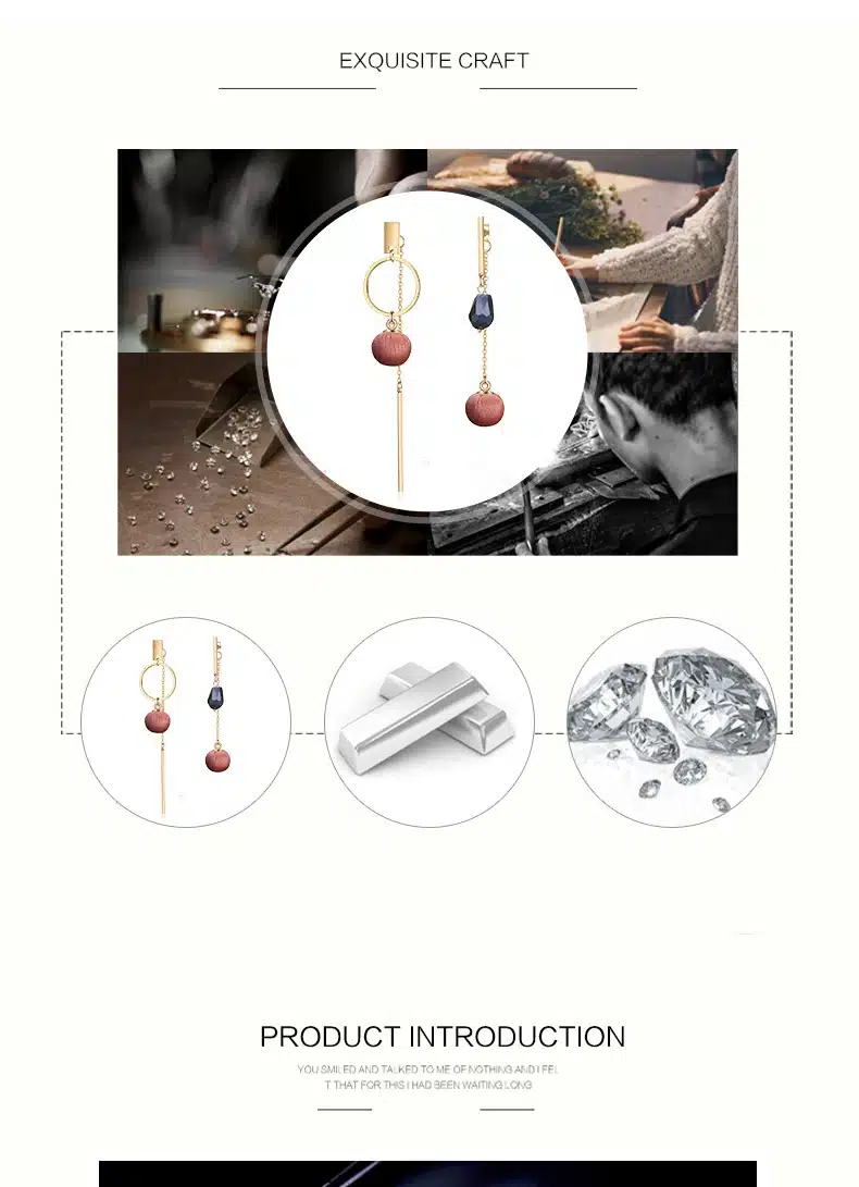 RUOYE Purple Brown Red Creative Fashion Tassels Cloth Ball Drop Earring Big Crystal Circle Design Earring For Women Jewelry 9