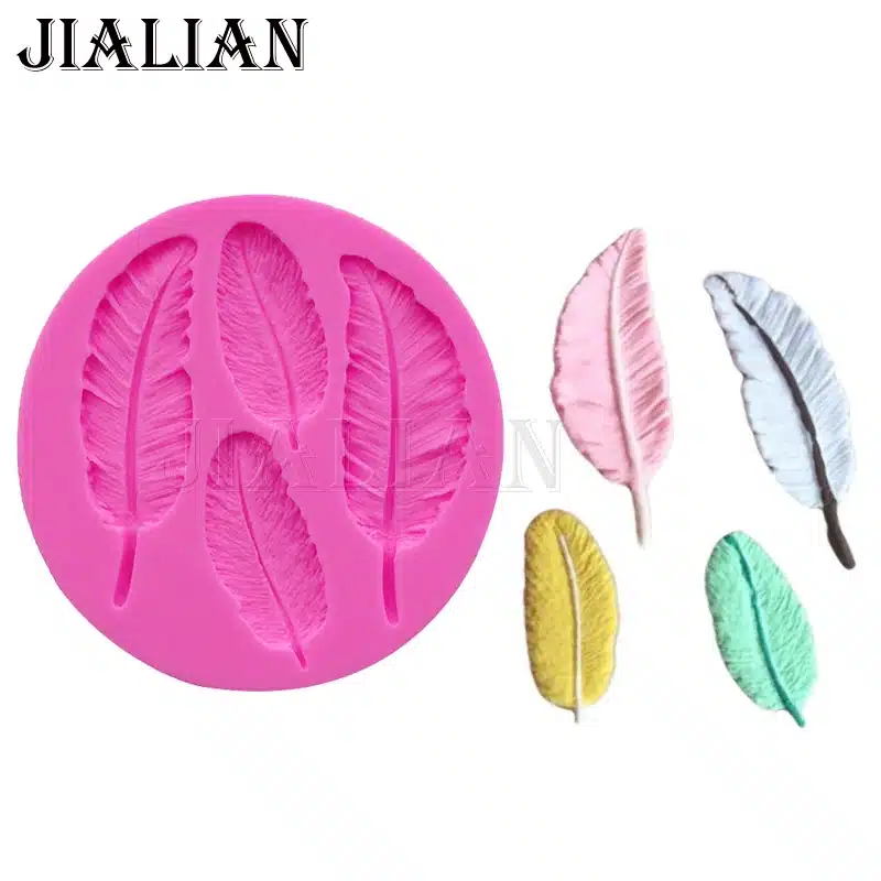 Birds Feathers chocolate DIY fondant cake decorating tools lace border silicone mold kitchen baking utensils T0057 9