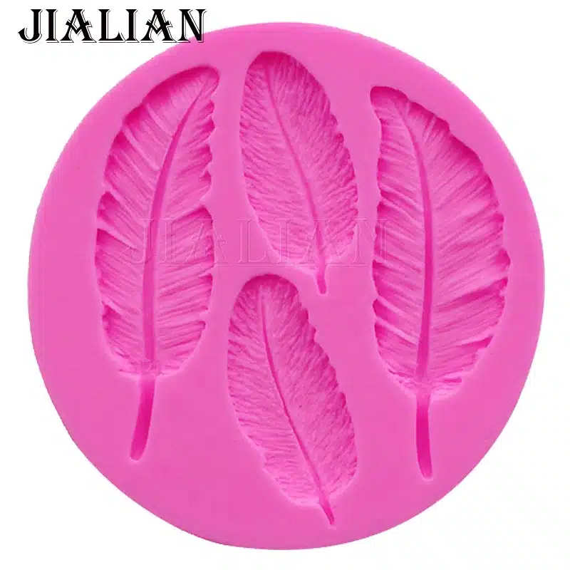 Birds Feathers chocolate DIY fondant cake decorating tools lace border silicone mold kitchen baking utensils T0057 10