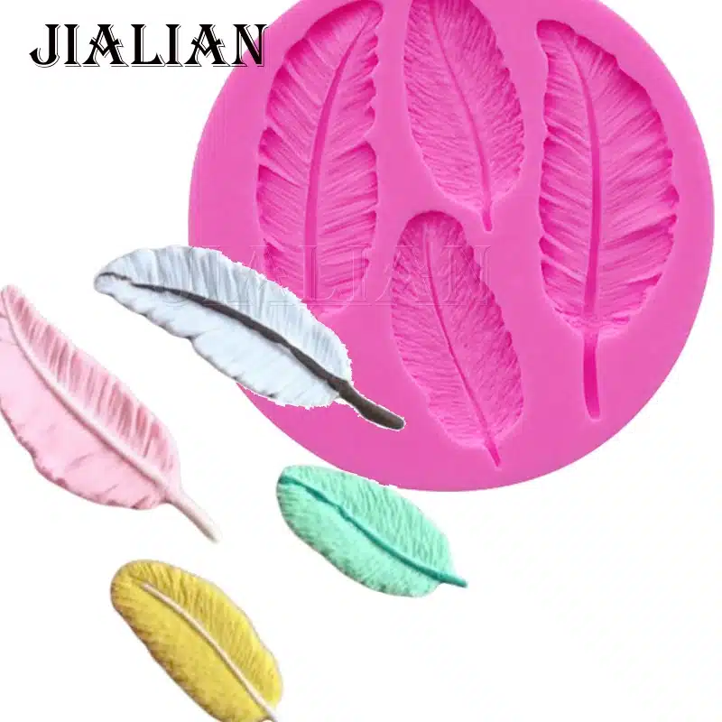 Birds Feathers chocolate DIY fondant cake decorating tools lace border silicone mold kitchen baking utensils T0057 11