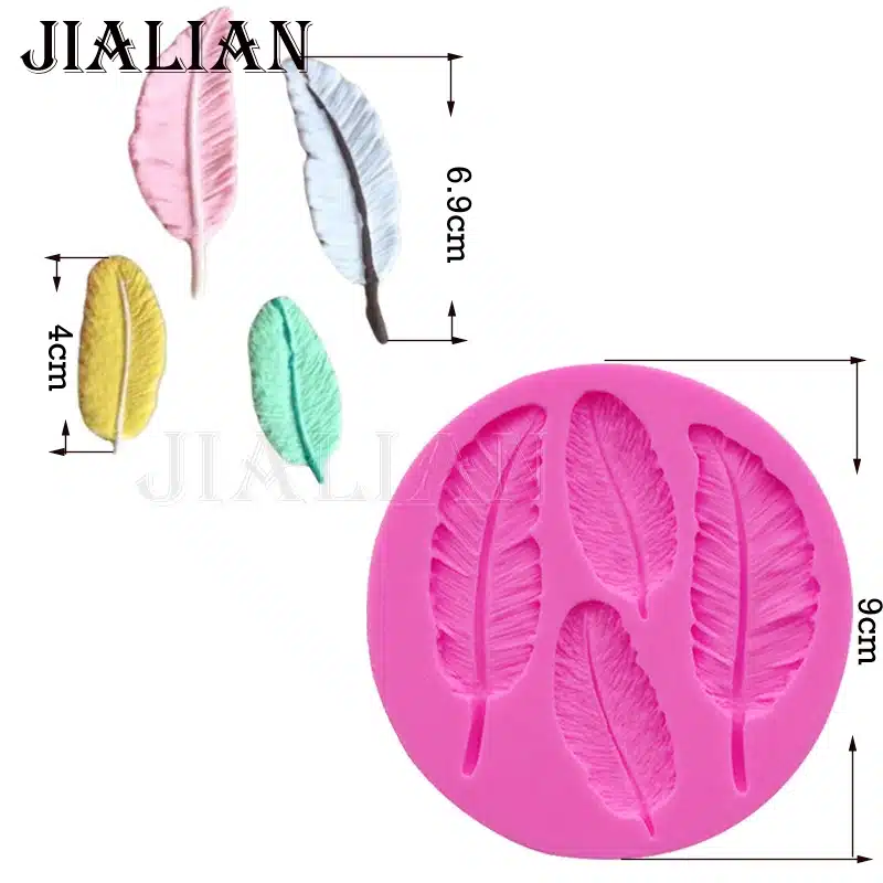 Birds Feathers chocolate DIY fondant cake decorating tools lace border silicone mold kitchen baking utensils T0057 12