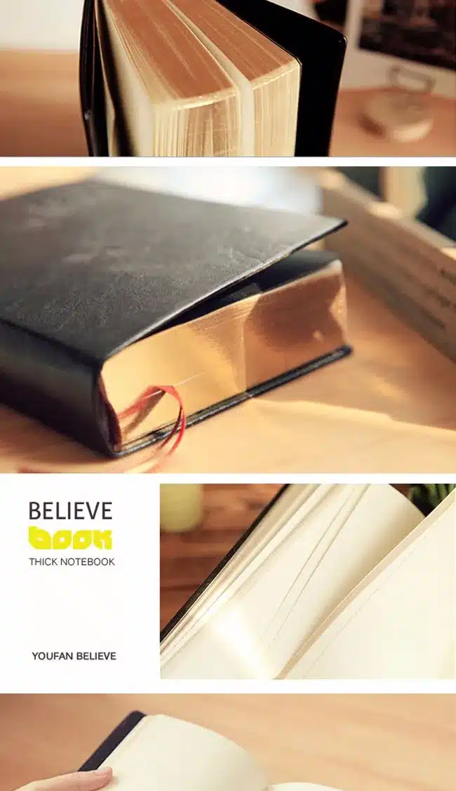 Vintage Thick Paper Notebook Notepad Leather Bible Diary Book Zakka Journals Agenda Planner School Office Stationery Supplies 14