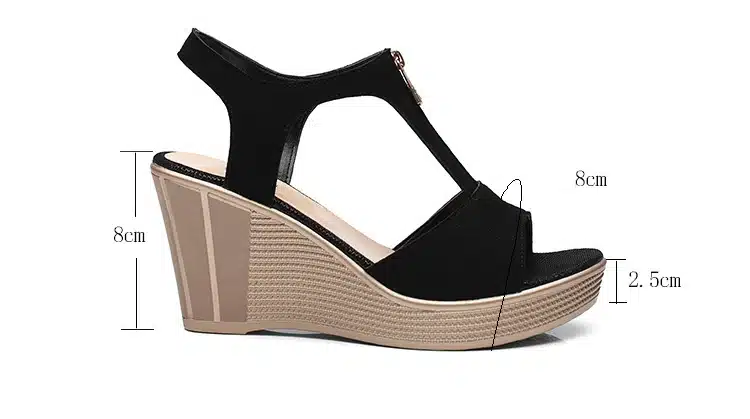 2019 summer women sandals platform wedge sandals women zipper solid summer shoes gladiator sandals big size 32 - 43 10