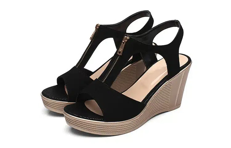 2019 summer women sandals platform wedge sandals women zipper solid summer shoes gladiator sandals big size 32 - 43 11