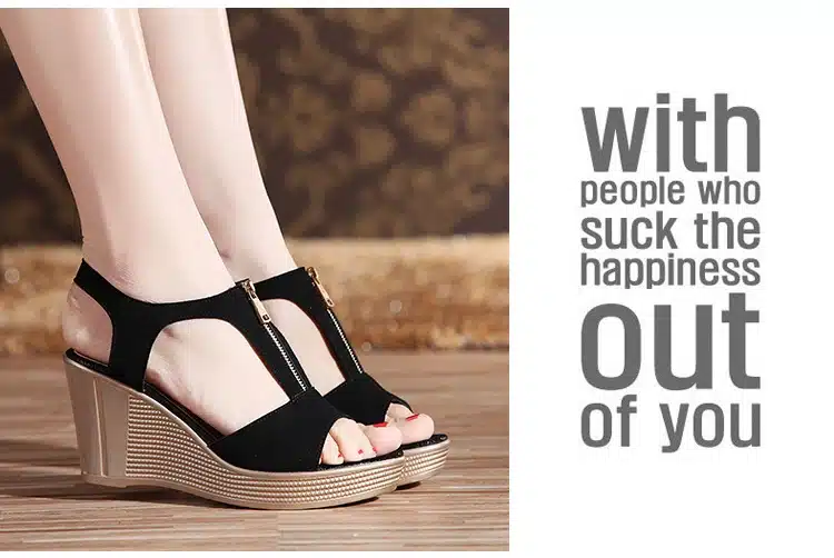 2019 summer women sandals platform wedge sandals women zipper solid summer shoes gladiator sandals big size 32 - 43 14