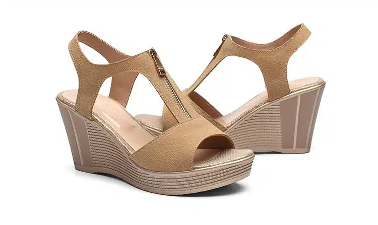 2019 summer women sandals platform wedge sandals women zipper solid summer shoes gladiator sandals big size 32 - 43 18