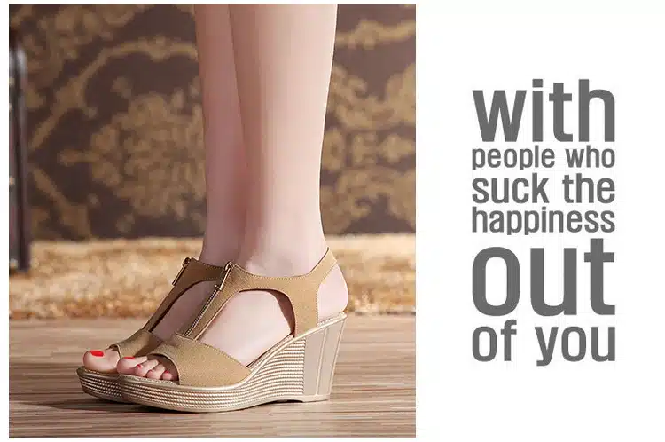 2019 summer women sandals platform wedge sandals women zipper solid summer shoes gladiator sandals big size 32 - 43 19