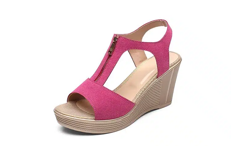 2019 summer women sandals platform wedge sandals women zipper solid summer shoes gladiator sandals big size 32 - 43 26
