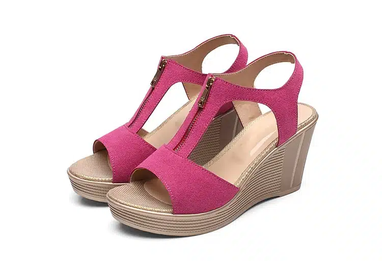 2019 summer women sandals platform wedge sandals women zipper solid summer shoes gladiator sandals big size 32 - 43 27
