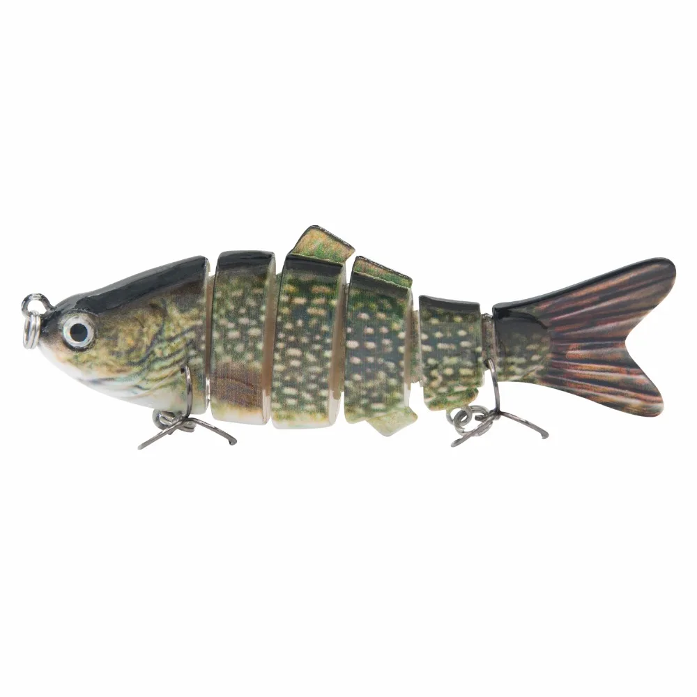 Piscifun Fishing Lure 10cm 20g 3D Eyes 6-Segment Lifelike Fishing Hard Lure Crankbait With 2 Hook Fishing Baits Pesca Cebo 12