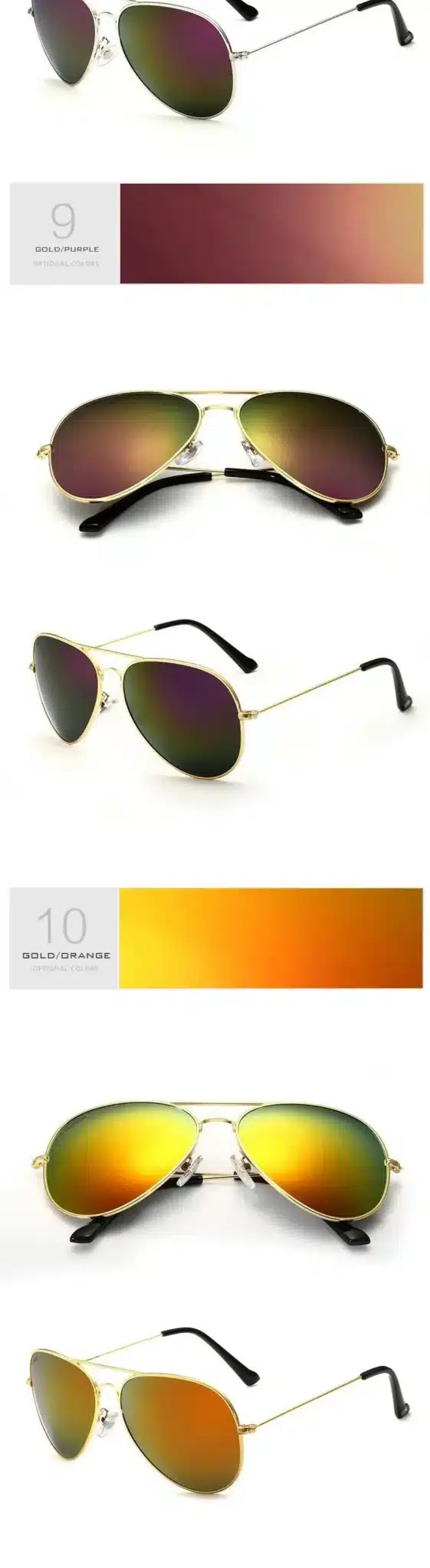 VEITHDIA Fashion aviation sunglass Polarized Sunglasses for Men/Women Colorful Reflective Coating Lens Driving Sun Glasses 13