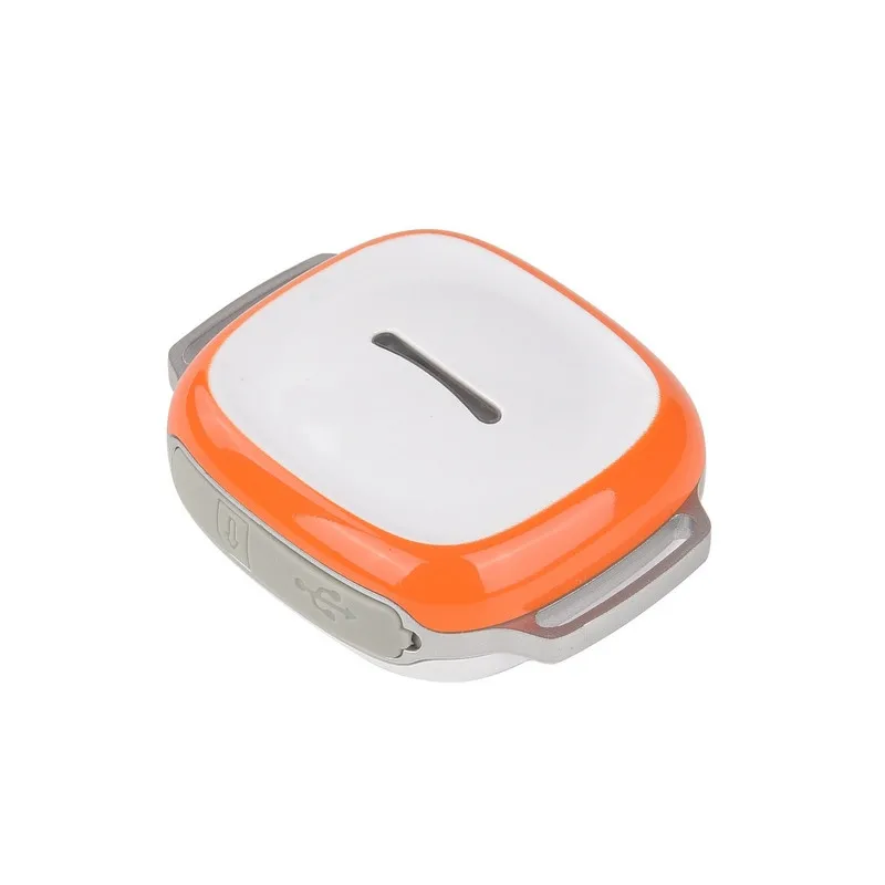kompaktne oranži ja valge värvusega GPS jälitusseade