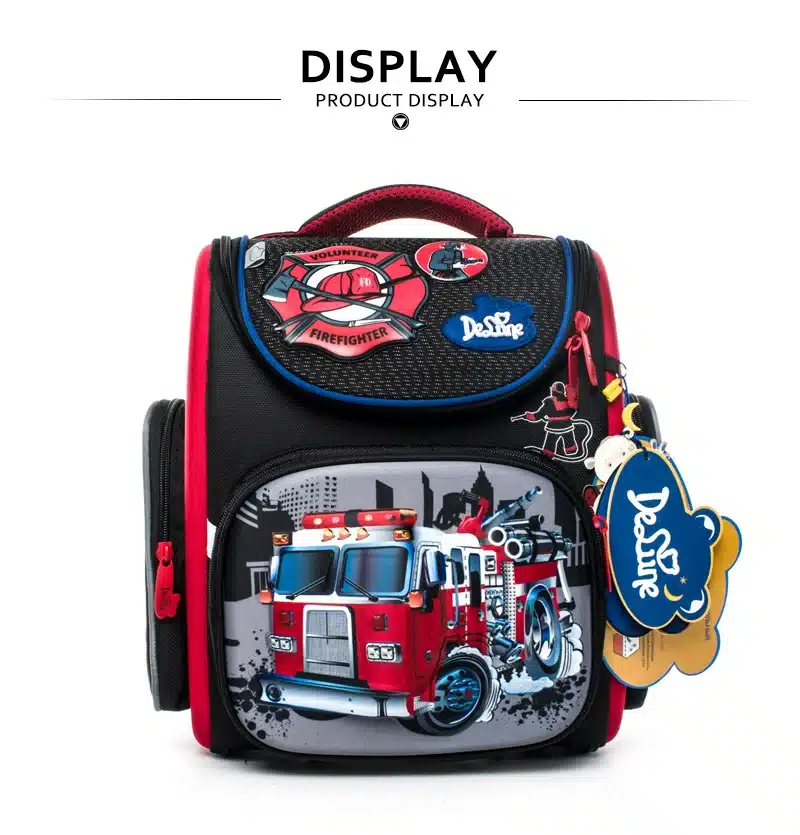 delune Brand 1-3 grade orthopedic school bags pattern for boys cars EVA Folded Children Primary School Backpack Mochila Infantil 8