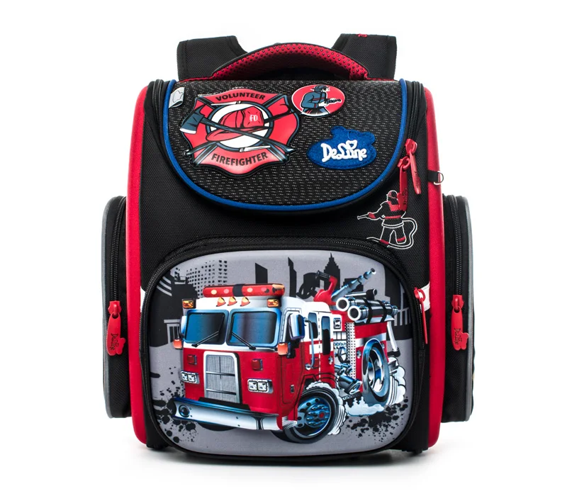 delune Brand 1-3 grade orthopedic school bags pattern for boys cars EVA Folded Children Primary School Backpack Mochila Infantil 9