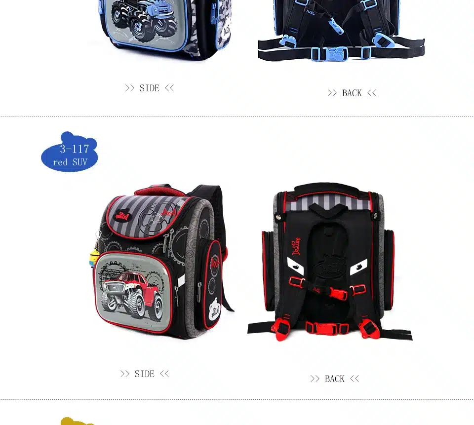 delune Brand 1-3 grade orthopedic school bags pattern for boys cars EVA Folded Children Primary School Backpack Mochila Infantil 24