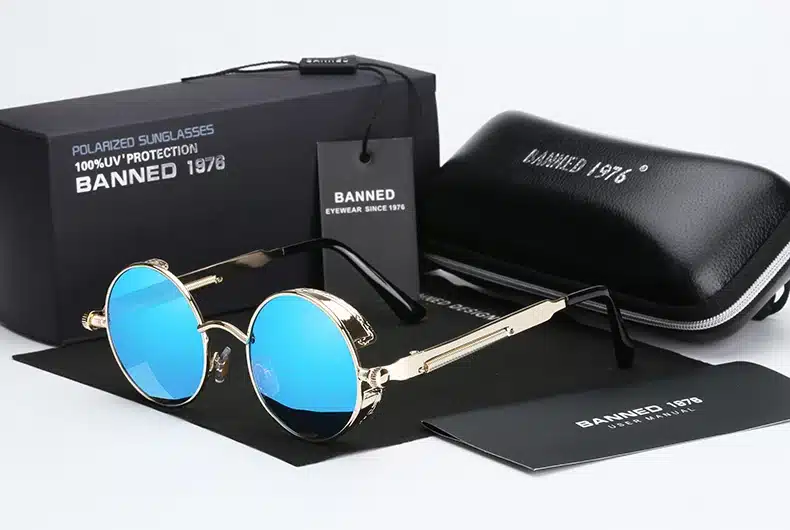 2019 HD polarized round metal sunglasses uv400 men's sun glasses feminin women's vintage gafas de sol metal GOGGLES with box 24