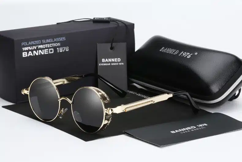 2019 HD polarized round metal sunglasses uv400 men's sun glasses feminin women's vintage gafas de sol metal GOGGLES with box 32