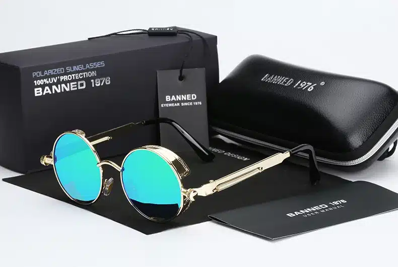 2019 HD polarized round metal sunglasses uv400 men's sun glasses feminin women's vintage gafas de sol metal GOGGLES with box 35
