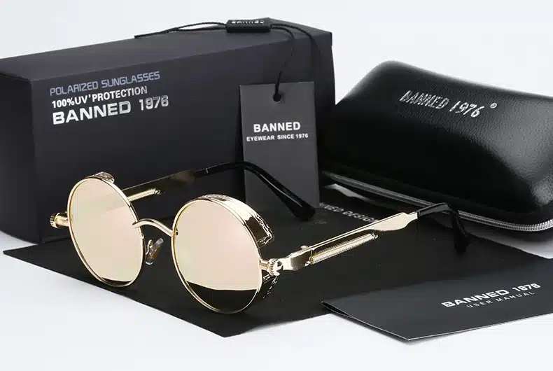2019 HD polarized round metal sunglasses uv400 men's sun glasses feminin women's vintage gafas de sol metal GOGGLES with box 38