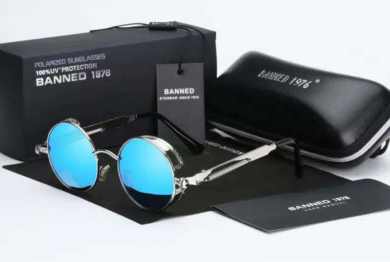2019 HD polarized round metal sunglasses uv400 men's sun glasses feminin women's vintage gafas de sol metal GOGGLES with box 47