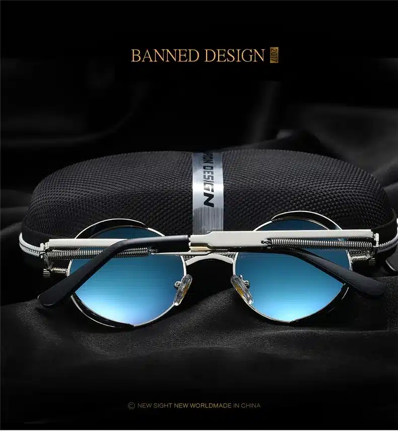 2019 HD polarized round metal sunglasses uv400 men's sun glasses feminin women's vintage gafas de sol metal GOGGLES with box 55