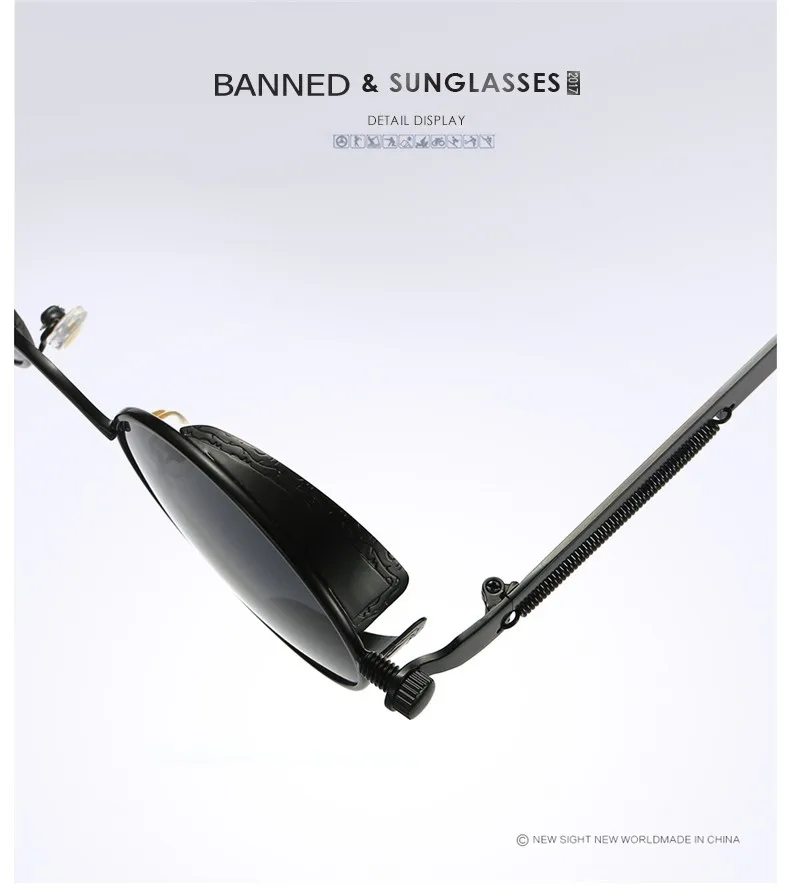 2019 HD polarized round metal sunglasses uv400 men's sun glasses feminin women's vintage gafas de sol metal GOGGLES with box 61