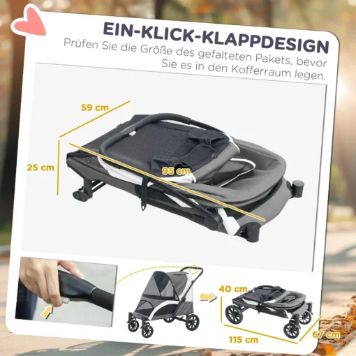 Väga kvaliteetne amortidega jalutuskäru kassidele ja koertele