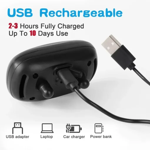 must haukumisvastane seade USB laadimiskaabliga