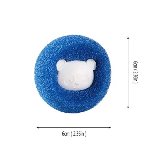 sinine ümmargune karvaeemaldaja valge panda kujutisega keskel