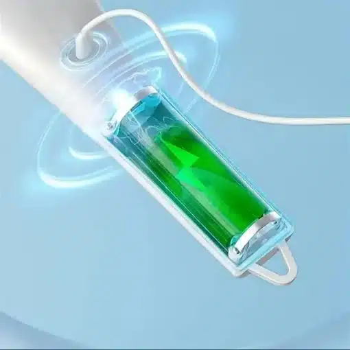 elektriline puhastushari laadimisrežiimis, roheline aku indikaator