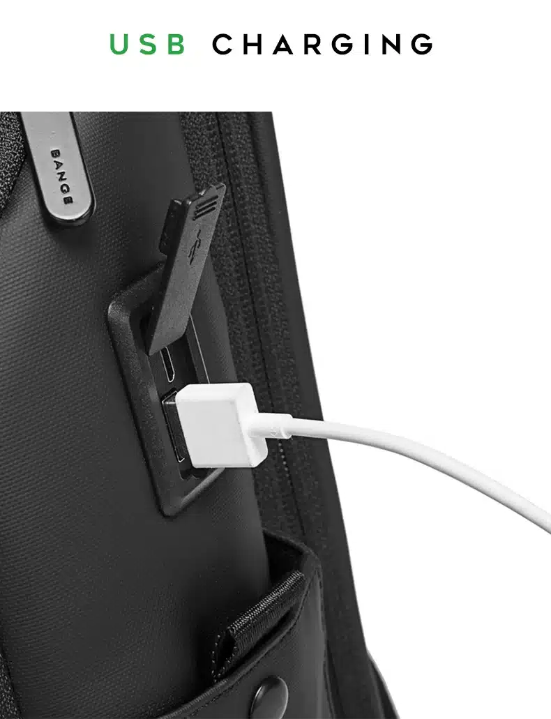 must seljakott USB laadimisvõimalusega