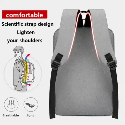 hall seljakott ergonoomiliste rihmadega