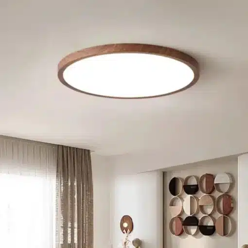 ümmargune puiduimitatsiooniga LED laevalgusti heledal lael