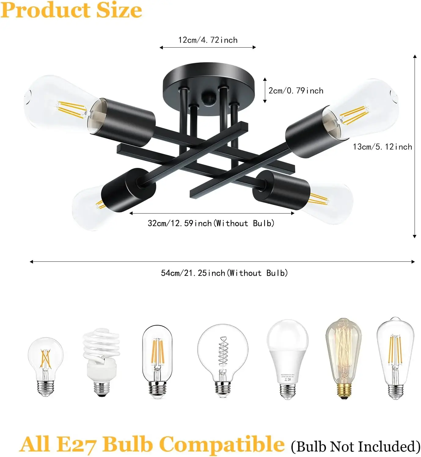 must metallist laelamp nelja lambipesaga