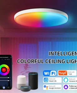 värviline ümmargune laevalgusti, mida saab juhtida nutitelefoni rakendusega