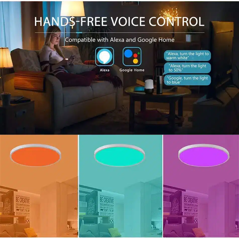nutivalgusti, mis on häälega juhitav ja ühildub Alexa ja Google Home'iga