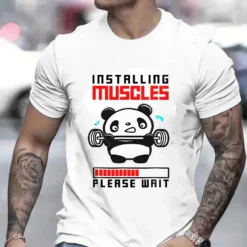 Meeste T-särk pandaga
