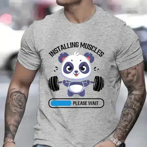 Meeste T-särk pandaga