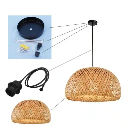 bambusest laelamp koos paigalduskomplektiga