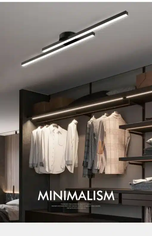 piklik minimalistlik led valgusti garderoobi kohal