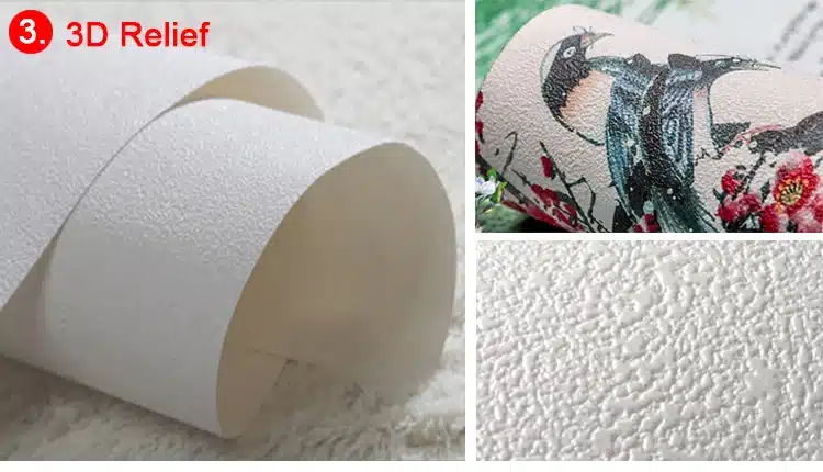 3D reljeefne tapeet lillede ja liblikatega
