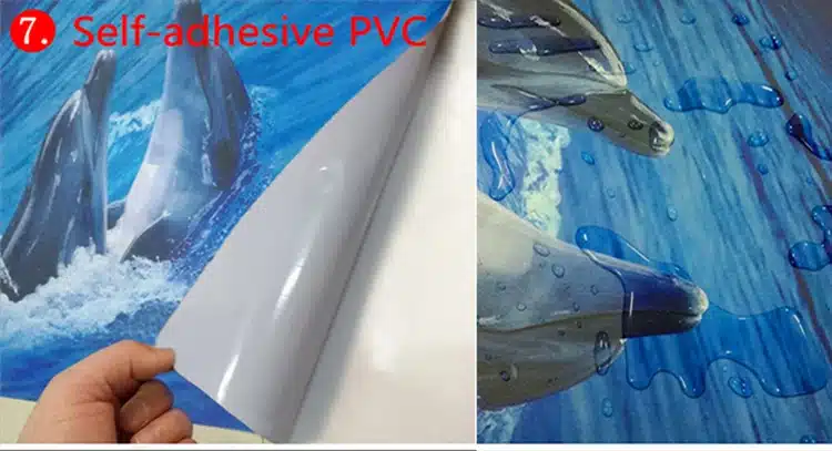 iseliimuv PVC tapeet delfiinidega