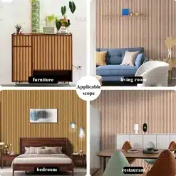 iseliimuvad puidumustriga pvc kleebised erinevates ruumides