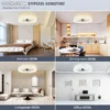 Erinevates interjöörides, sealhulgas magamistoas, köögis, elutoas ja kontoris, paigaldatud LED valgustusega ventilaator lakke. Valgustid pakuvad kohandatavat valgustustemperatuuri vahemikus 3000K kuni 6500K, sobitudes igasse ruumi stiili.