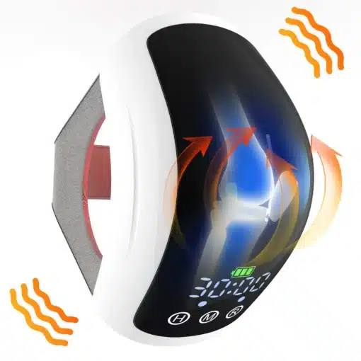 Kvaliteetne laserteraapia seade põlvevalu leevendamiseks | E-pood Tootemaailm Valget värvi Kvaliteetne laserteraapia seade põlvevalu leevendamiseks, mille digitaalne ekraan ja sinine-valge disain rõhutavad seadme moodsa tehnoloogia kasutuselevõttu.