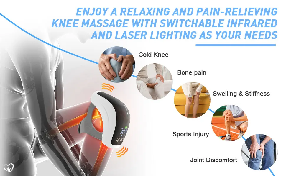Kvaliteetne laserteraapia seade põlvevalu leevendamiseks, mis paistab silma kaasaegse disainiga ja on suunatud erinevate põlveprobleemide leevendamiseks, nagu külm põlv, luuvalu, turse, jäikus ja liigesvalu.