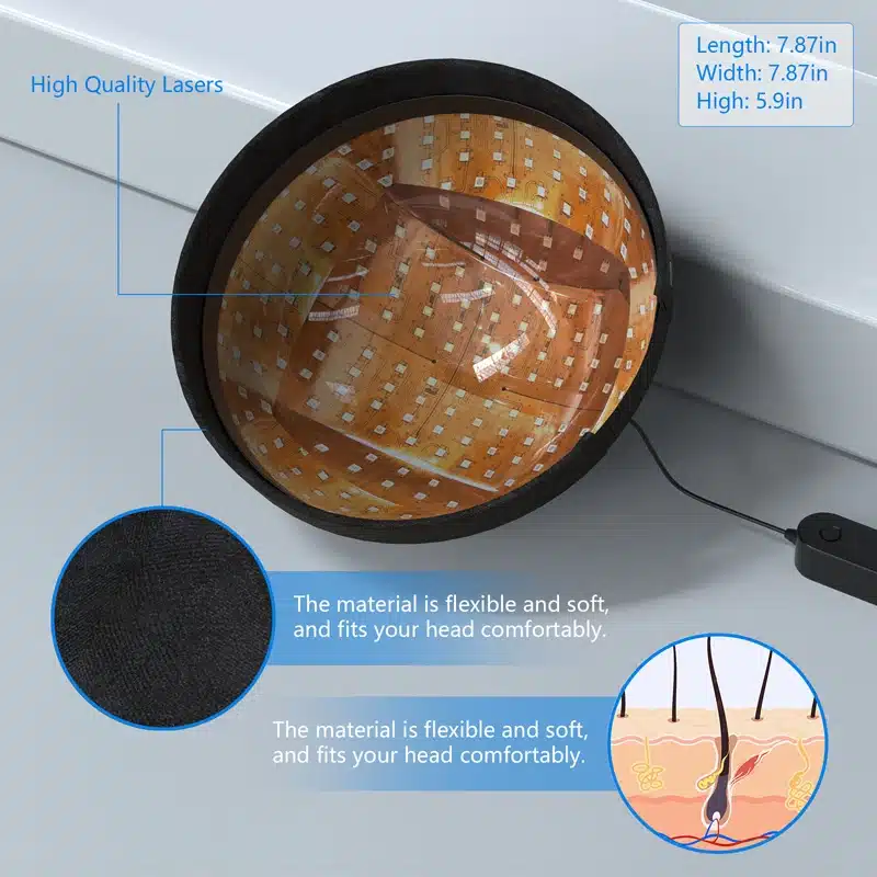 Kvaliteetne LLLT teraapiaseade kiilanemise vastu koosneb kausikujulise disainiga ning sisaldab sisseehitatud lasereid. Teraapiaseadme sisemus on vooderdatud pehme ja painduva materjaliga, pakkudes mugavust kasutamisel. Seade on varustatud ühenduskaabliga, tagades lihtsa kasutamise igas keskkonnas.