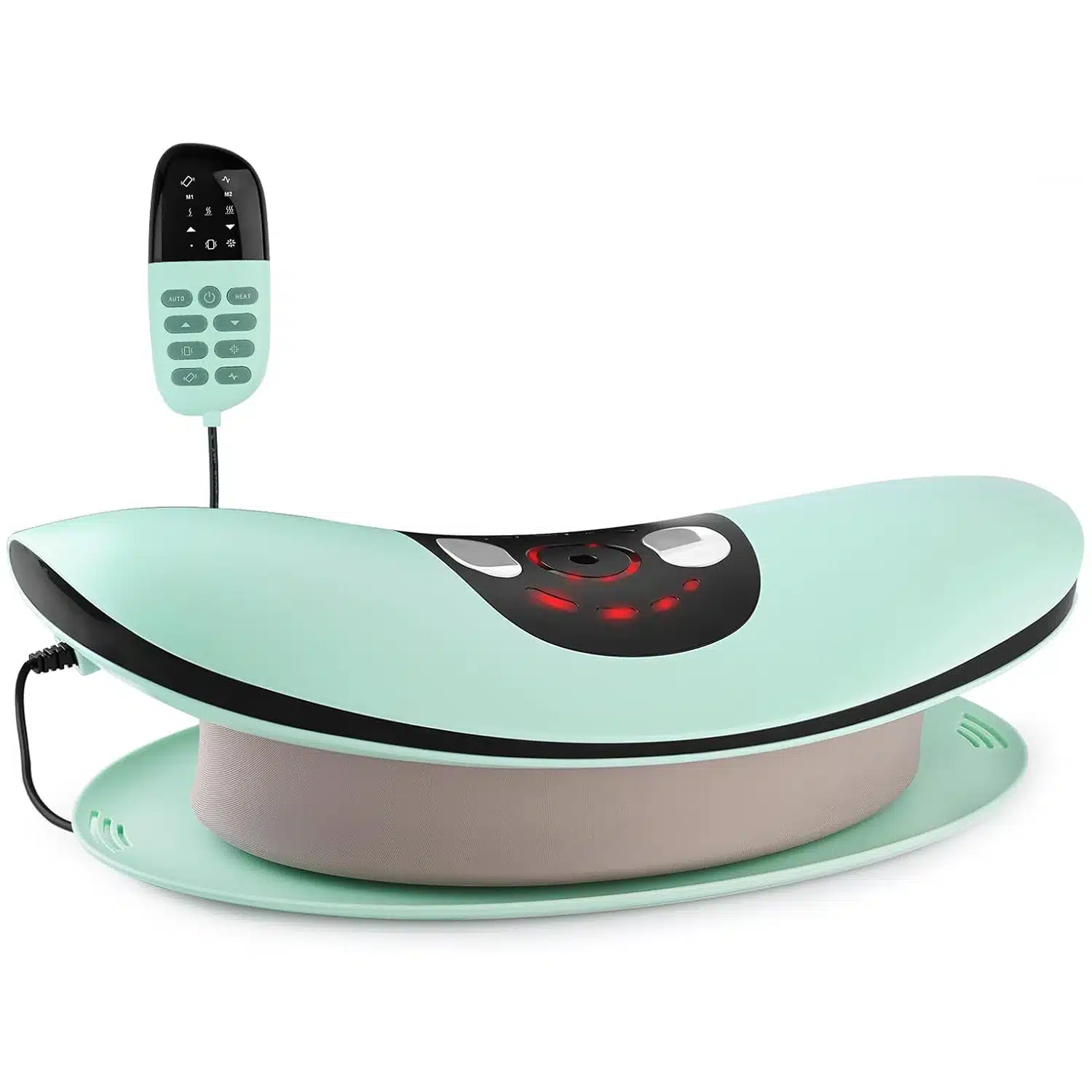 Efektiivne nimmelülide massaazi aparaat heleroheline, ergonoomilise kujundusega ning eemaldatav juhtpult. Punased LED-lambid seadme peal viitavad aktiivsele tööle, tagades tõhusa seljamassaazi kogemuse.