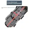 Kahekohaline kokkupandav lastevanker | E-pood Tootemaailm Kahekohaline kokkupandav lastevanker hallis toonis, mahutatav 108 cm ja 57 cm mõõtmetega, rõhutades kolmemõõtmelist hingavat magamiskorvi.