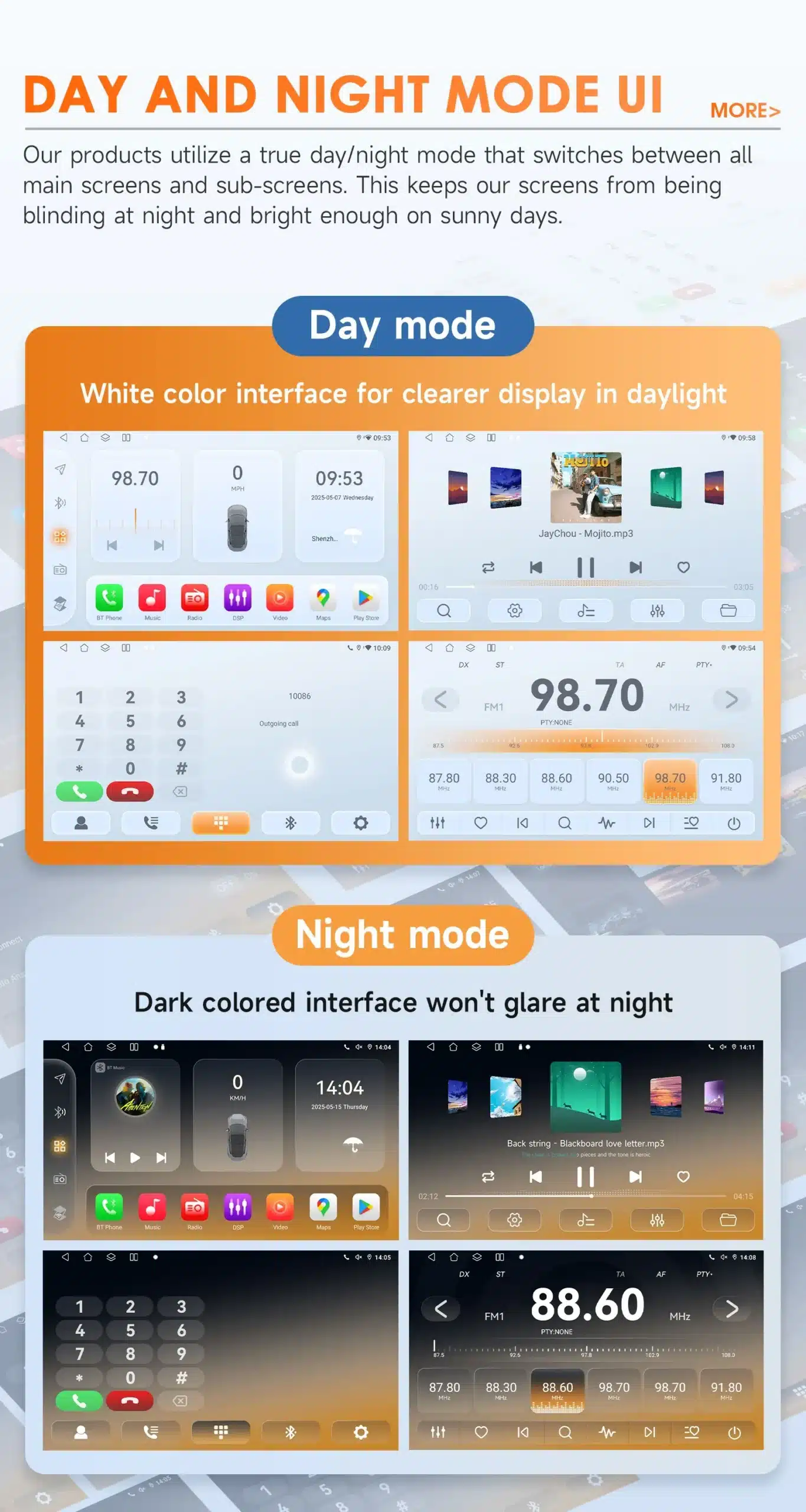 Autoraadio 10.1" QLED ekraaniga, 4G, GPS, Android 14, Dacia 2021-2025 | kujundav pilt e-kaubamaja pildikogust